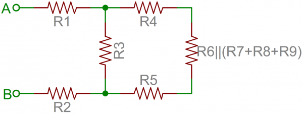 Resistor network simplified