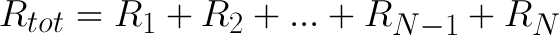 Equation for adding resistors in series