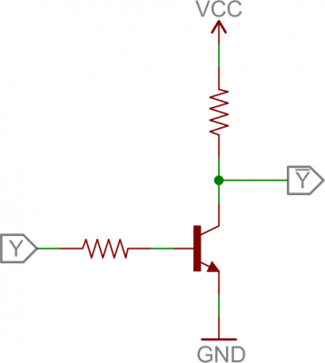 BJT inverter circuit